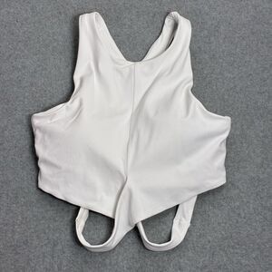 Athleta Conscious Cut Out Crop top in white Size Medium